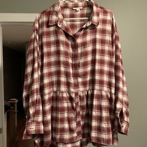 Red Plaid Button Down
